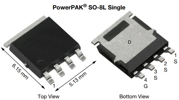 Plan mécanique - Vishay / Siliconix MOSFET automobiles SQJA